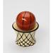 Cosmos Gifts Basketball & Net Pepper Shaker Ceramic in Brown/Orange | 1.75 H x 1.88 W in | Wayfair 10450