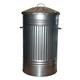 KetoPlastics Extra Large 125 Litre Galvanised Metal Steel Bin Rubbish Waste Dustbin Animal Feed Storage