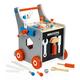 Janod - Brico'Kids Wooden Diy Trolley for Children - Magnetic - Pretend Play - 25 Tools and Accessories Included - For children from the Age of 18 Months, J06478, Multicolored