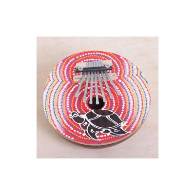 Joyous Turtle,'Handmade Coconut Shell and Wood Turtle Kalimba Thumb Piano'