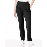 Blair Zip-Pocket Pull-On Fleece Pants - Black - PL - Petite