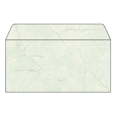 Design-Briefumschlag DL ohne Fenster mit Nassklebung - 50 Stück grün, Sigel, 22x11 cm