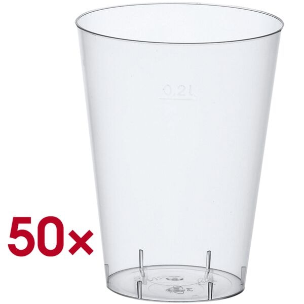 Papstar Einweg-Trinkbecher 0,2L glasklar transparent, 9.7 cm Image