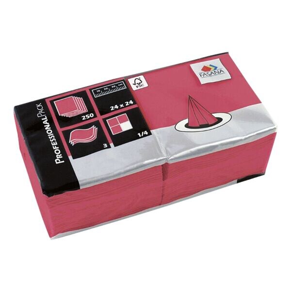 FASANA 250 Servietten 3-lagig 24x24 cm rot, 24x24 cm Image