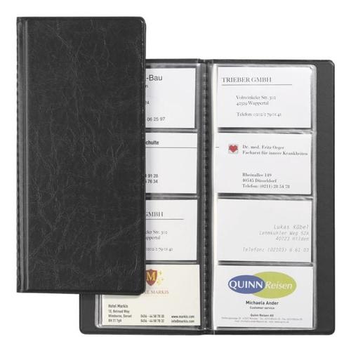 Visitenkartenmappe schwarz, Durable, 11.5x25.3 cm