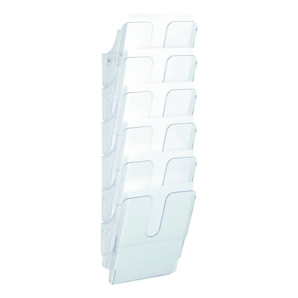 Durable Wand-Prospekthalter »Flexiplus 1700008« für A4 hoch transparent, 24.7x74.5x2.3 cm