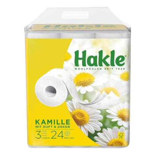 Toilettenpapier »Kamille« 3-lagig – 24 Rollen weiß, Hakle