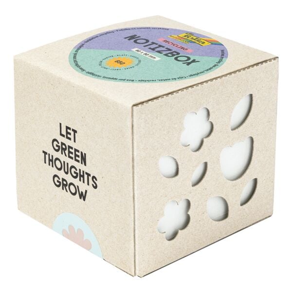 folia Recycling Zettelbox mit 650 Notizzetteln 90x90mm weiß, 9.5x9.5x9.5 cm Image