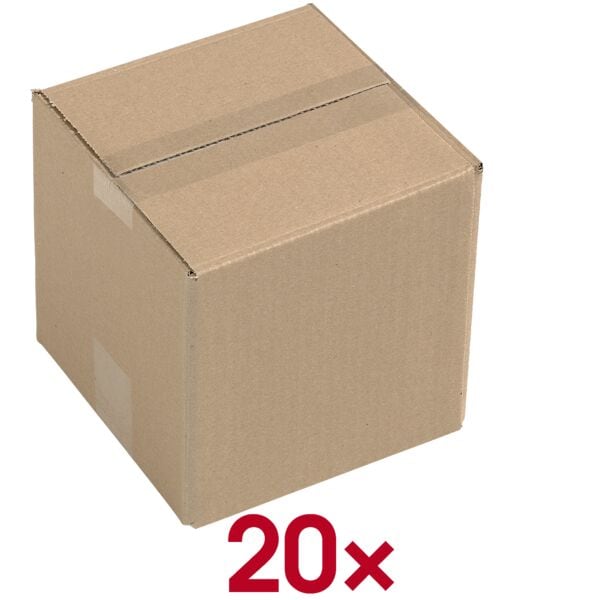 Quali Well Versandkartons 15,0/15,0/15,0 cm - 20 Stück braun, 15.6x16.2x15.6 cm Image