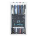 4er-Etui Tintenroller »One Hybrid C 03« silber, Schneider