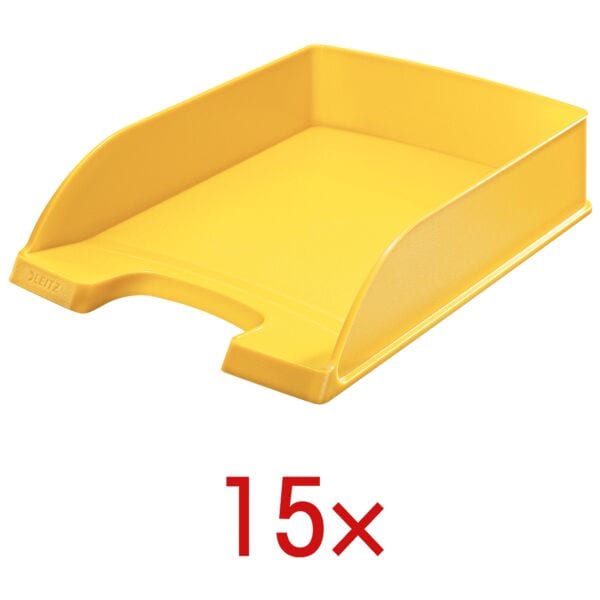Leitz 15x Briefablage »5227 Plus« gelb, 25.5x7x35.7 cm