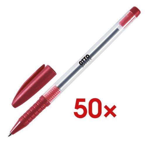 50er-Pack Einwegkugelschreiber »Eco Stick« rot, OTTO Office Budget