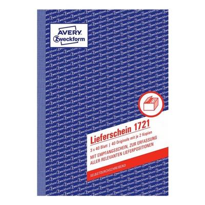 Avery Zweckform Lieferschein »1721« A5 SD mit Empfangsschein gelb Image