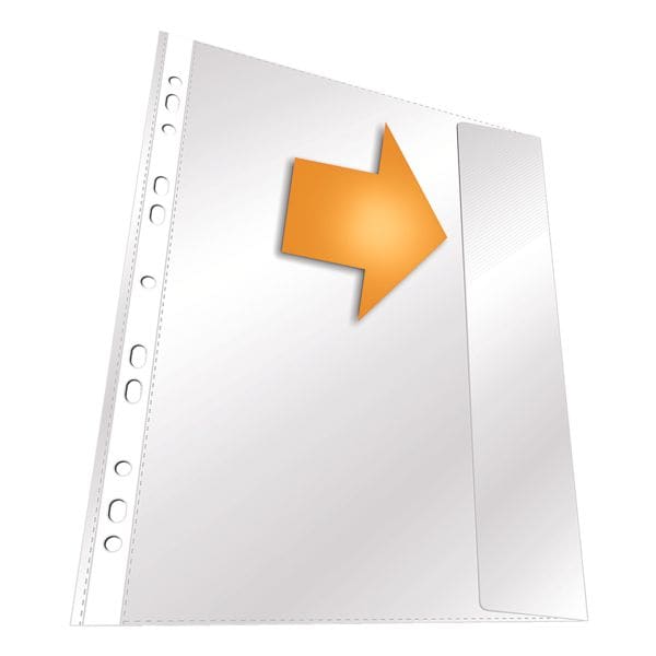 Durable Prospekthüllen A4 genarbt - 5 Stück transparent Image