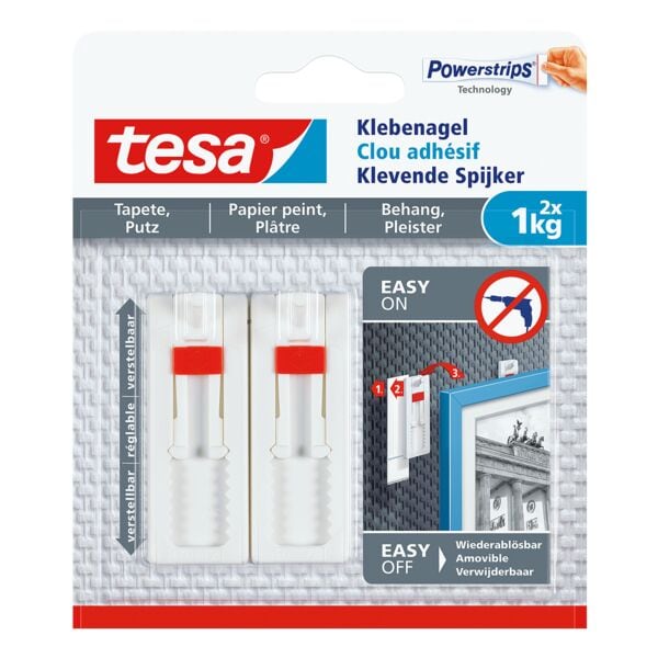 tesa Klebenagel für Tapete und Putz 77774 weiß Image