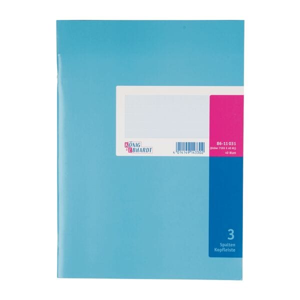 König & Ebhardt Spaltenbuch/Vielzweckbuch 3 Spalten grau, 21x29.7 cm Image