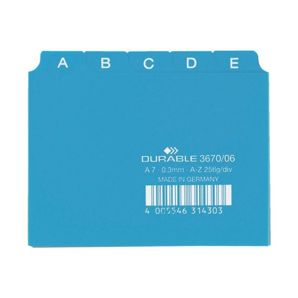 Durable Leitregister A7 (74 x 105 mm), A-Z blau, 10.5x7.4 cm Image