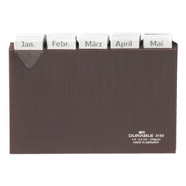 Durable Leitregister A6 (105 x 148 mm), A-Z braun, 14.8x10.5 cm Image