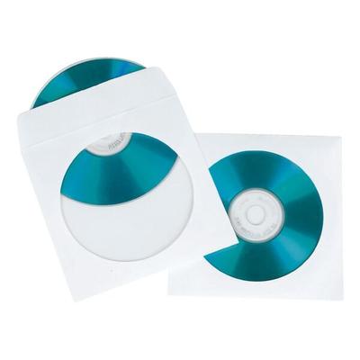 Hama CD/DVD/Blu-ray-Papierhüllen - 100 Stück weiß weiß, 12.5x12.5 cm