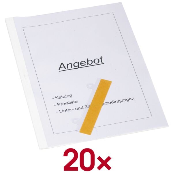 OTTO Office 20 Thermobindemappen bis 40 Blatt, abheftbar weiß, 21.15x29.7 cm Image