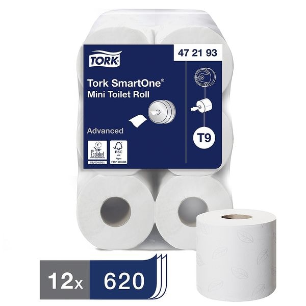 Tork Toilettenpapier »SmartOne®« T9 System 2-lagig - 12 Jumborollen weiß Image