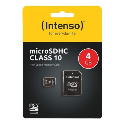 microSDHC-Speicherkarte »Intenso Class10 4GB«, Intenso, 1.1x1.5x0.1 cm