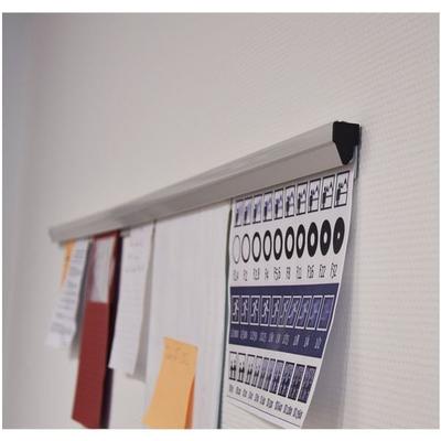 Franken Papierklemmschiene »PKS100« 100 cm grau, 0.4 cm
