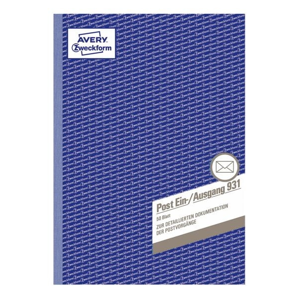 Avery Zweckform Formularbuch »Post-Ein-/Ausgangsbuch 931« weiß, 29.7x21 cm