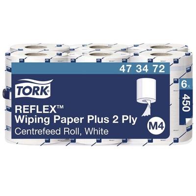 Tork Starke Mehrzweck Papierwischtücher »Reflex™« (6x450 Blatt) Innenabrollung weiß, 19.4 cm