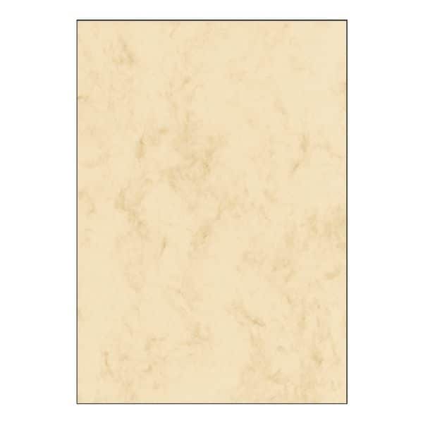 Sigel Marmorpapier - 100 Blatt - 90g/m² beige, 21x29.7 cm Image