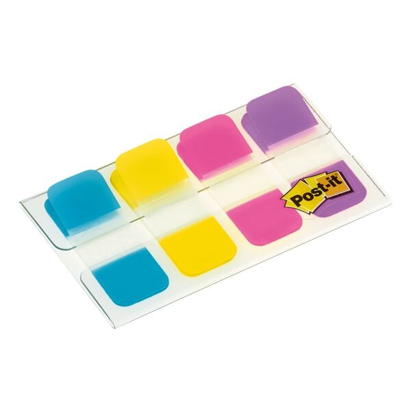 Post-it Index Haftstreifen »Index Strong« 38 x 16 mm, blau/pink/lila/gelb blau, 3.8x1.6 cm Image