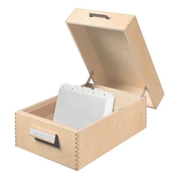 HAN Karteitrog aus Holz, A5 quer braun, 25.5x19x38 cm Image