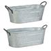 Gracie Oaks 2 Piece Galvanized Metal Bucket Set Metal in Gray | 10.5 D in | Wayfair 3DF20DB34ED442C5BE551364455FD372