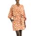 Windy Beach in Orange,'Balinese Rayon Print Robe in Ivory and Orange'