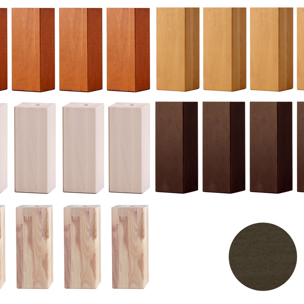 Hasena Füsse Cantu 4er-Set / 20 cm / Buche weiss lasiert Image