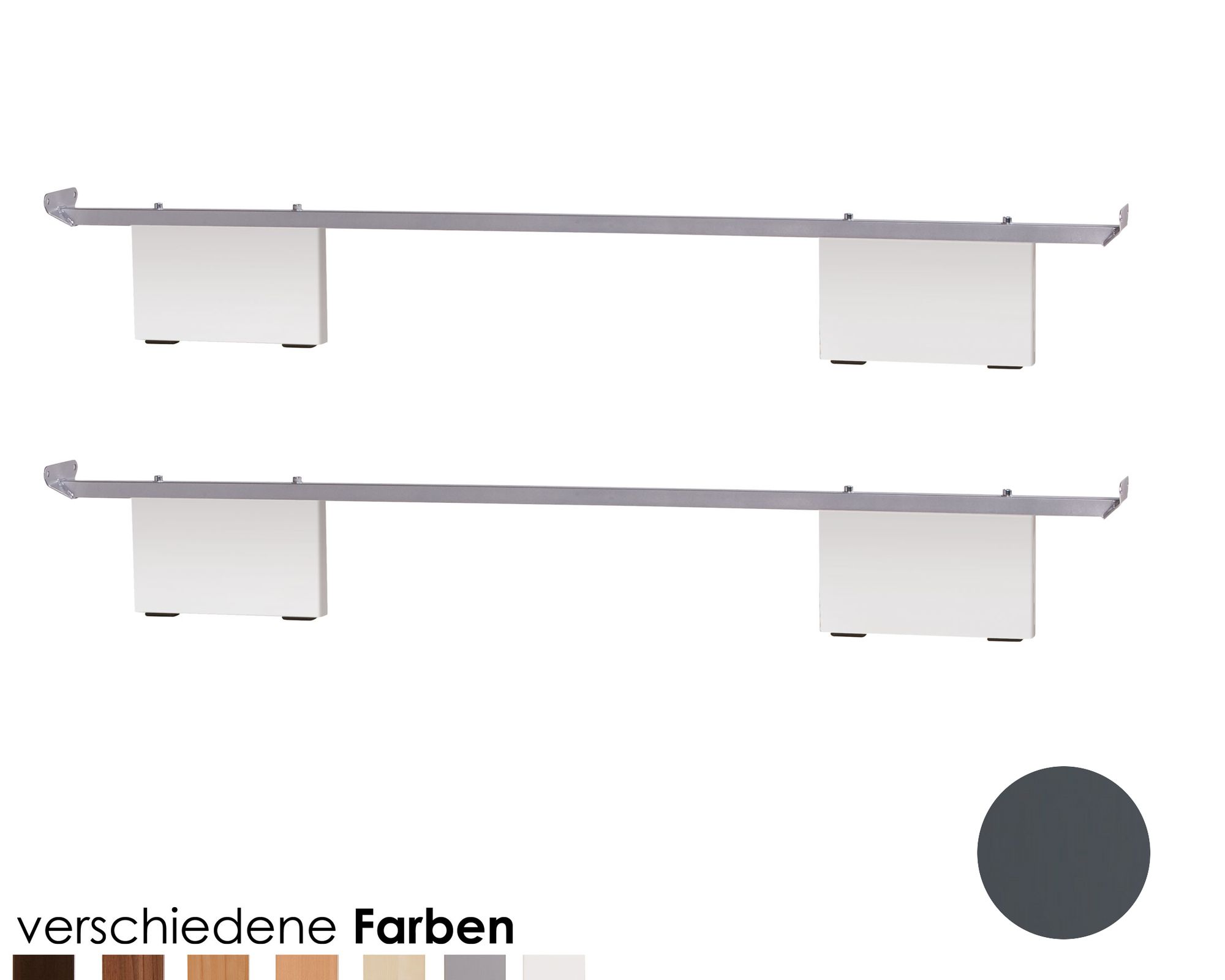 Hasena Füsse Vilo 2er-Set / 20 cm / 100 cm / Wildeiche coffee, gebürstet, geölt