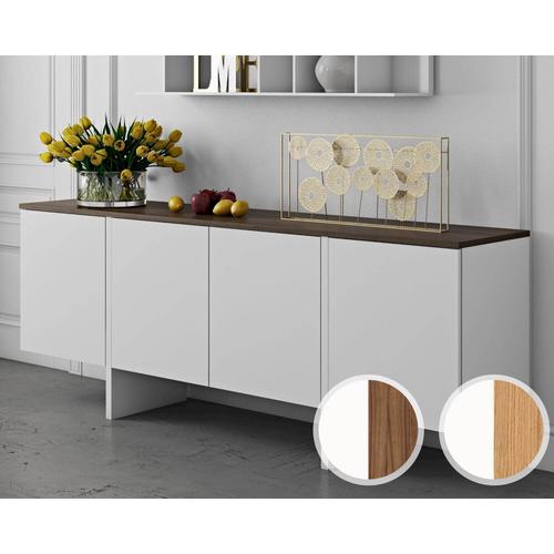 TemaHome »Edge« Sideboard Weiß – Walnuss