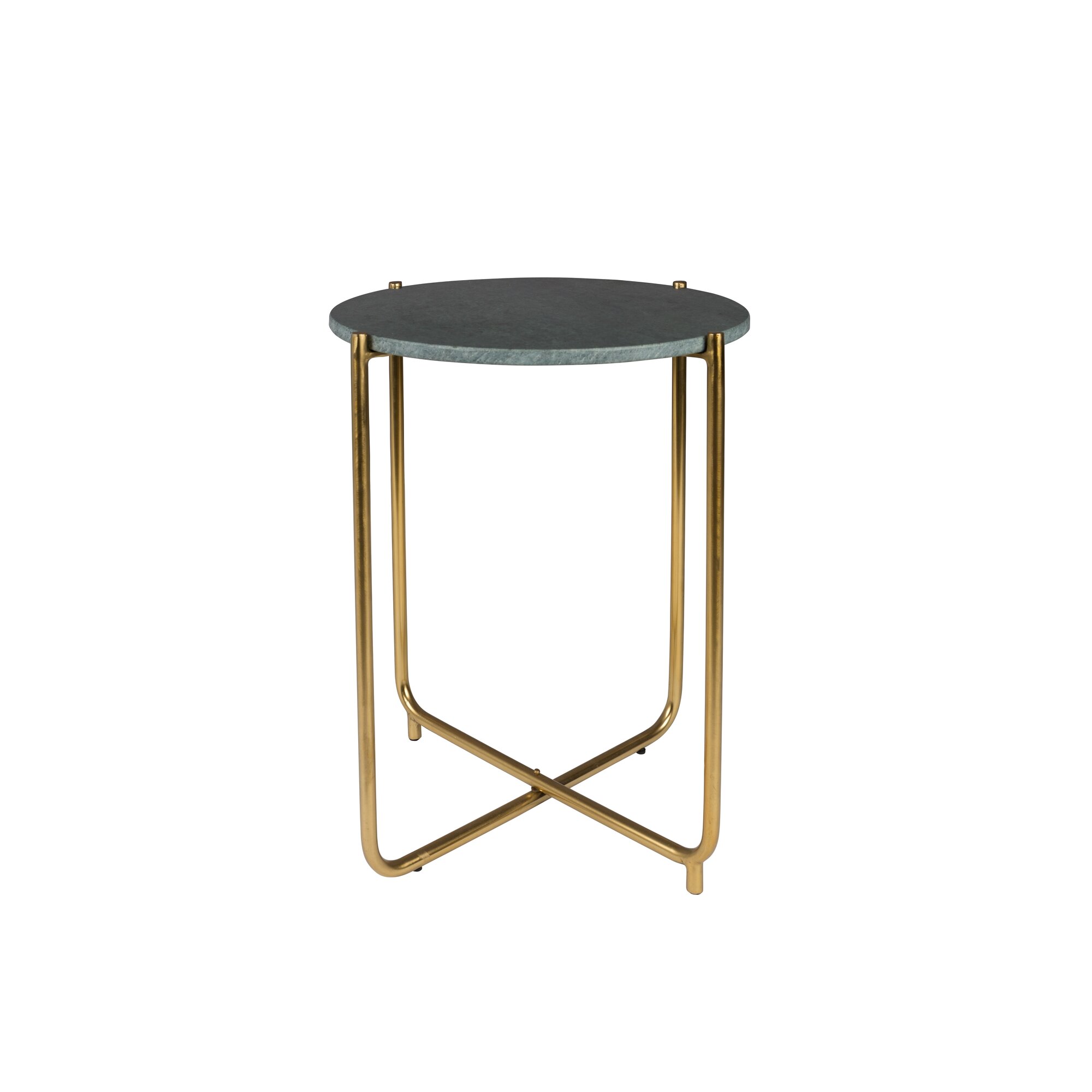 designline Marmor Beistelltisch Timpa Weiss / H 54 x Ø 44,5 cm