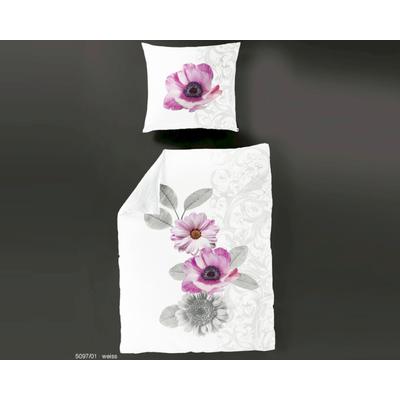 Bierbaum Satin-Bettwäsche weiss 5097-01 135x200 cm / 80x80 cm Image