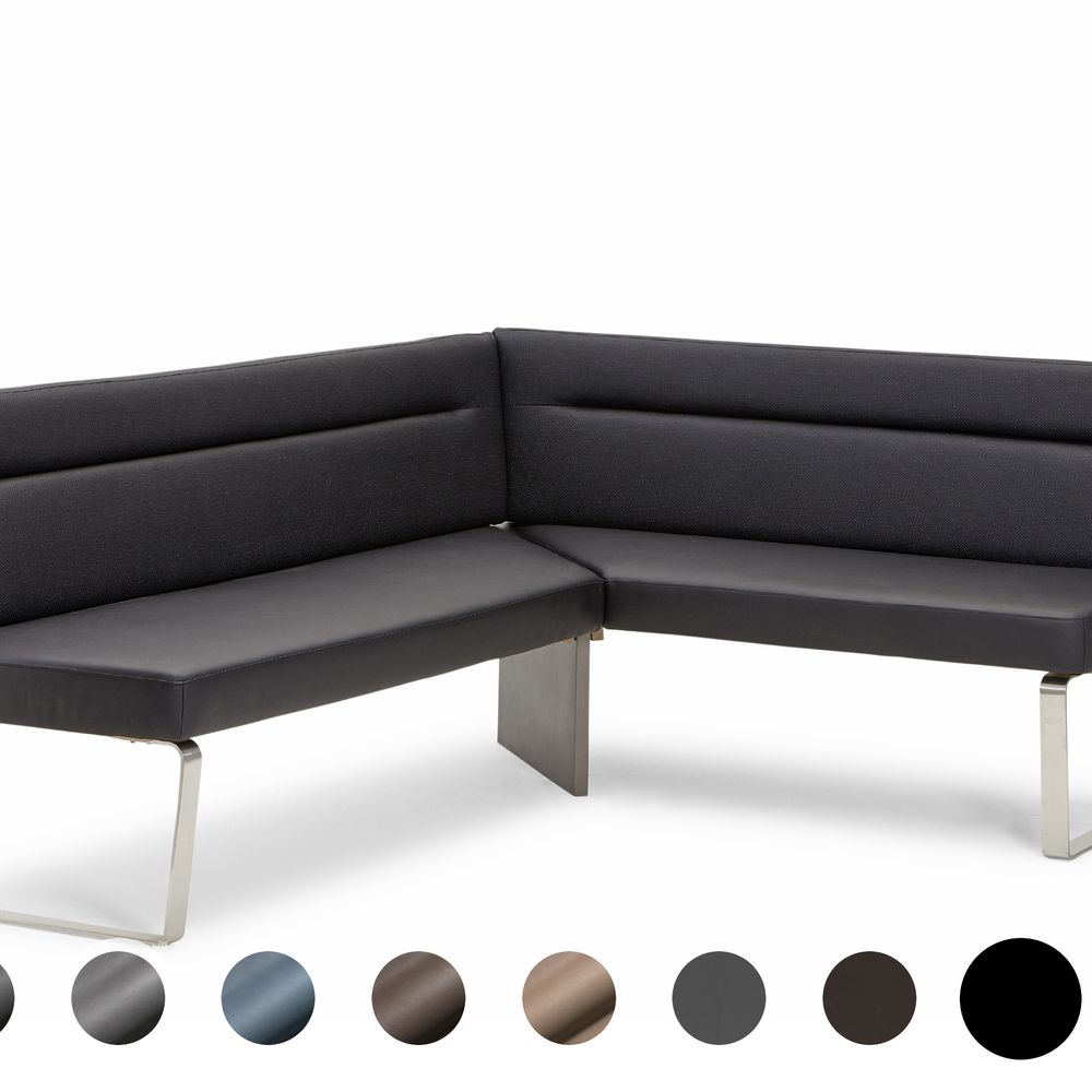 Schösswender »Ontario« 100 Eckbank Variante A 162/202 cm / Echtleder MDR 0000 schwarz Image