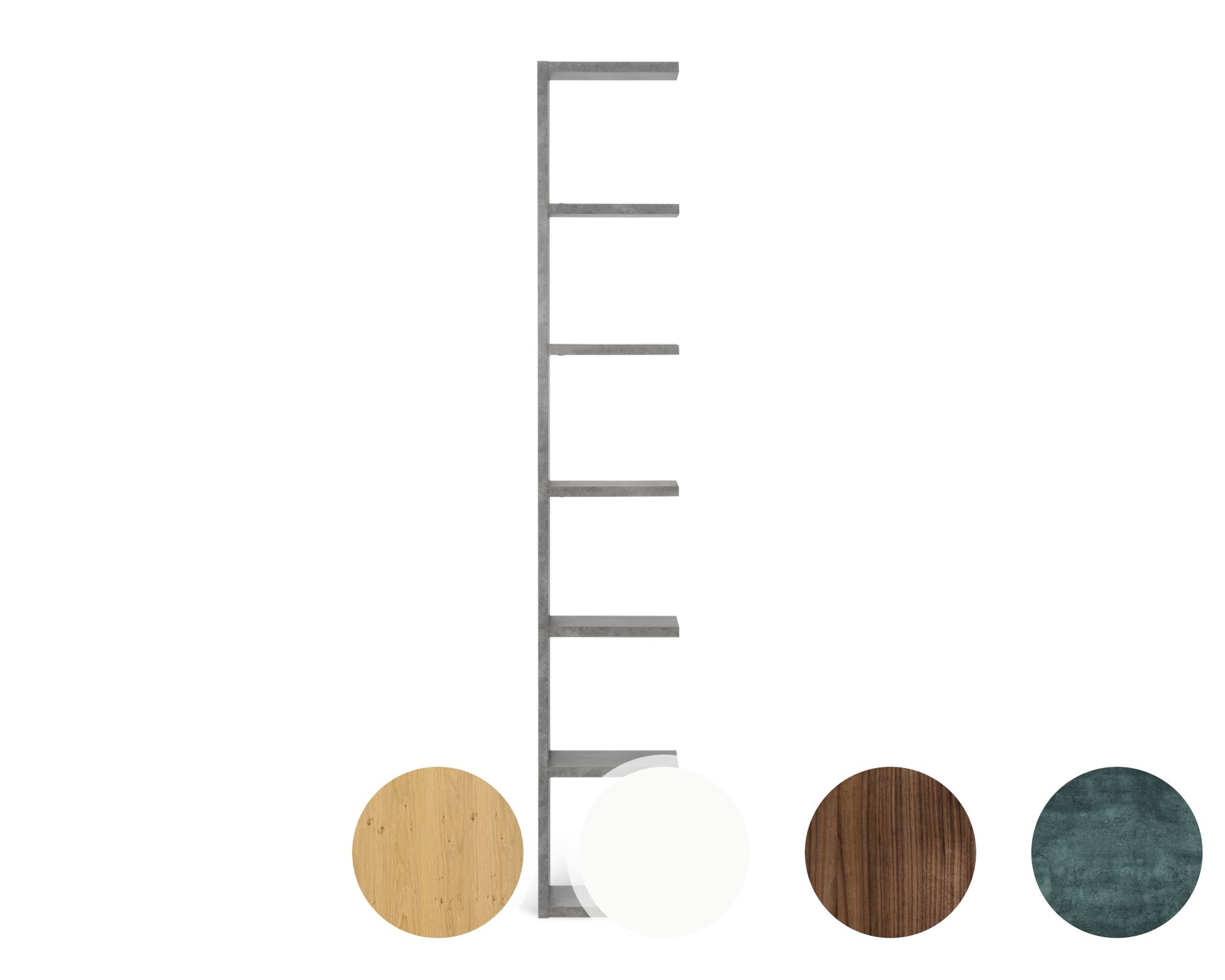 TemaHome »Pombal« Anbaumodul Anbauregal / H 224 cm / B 37 cm / Beton Image