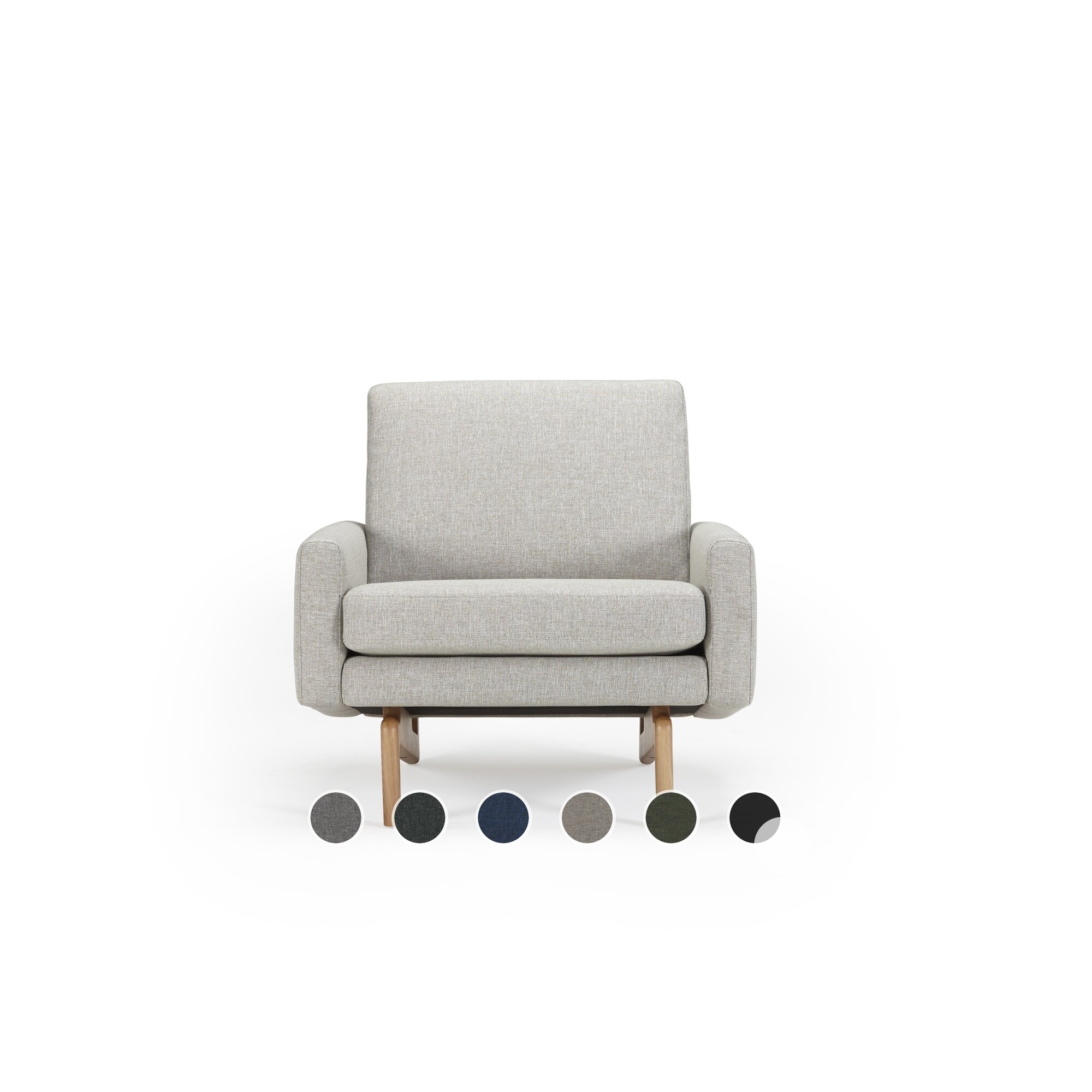 Kragelund »Egsmark« Sessel K200 / 76 x 76 x 86 cm / Stoff 245 Blau