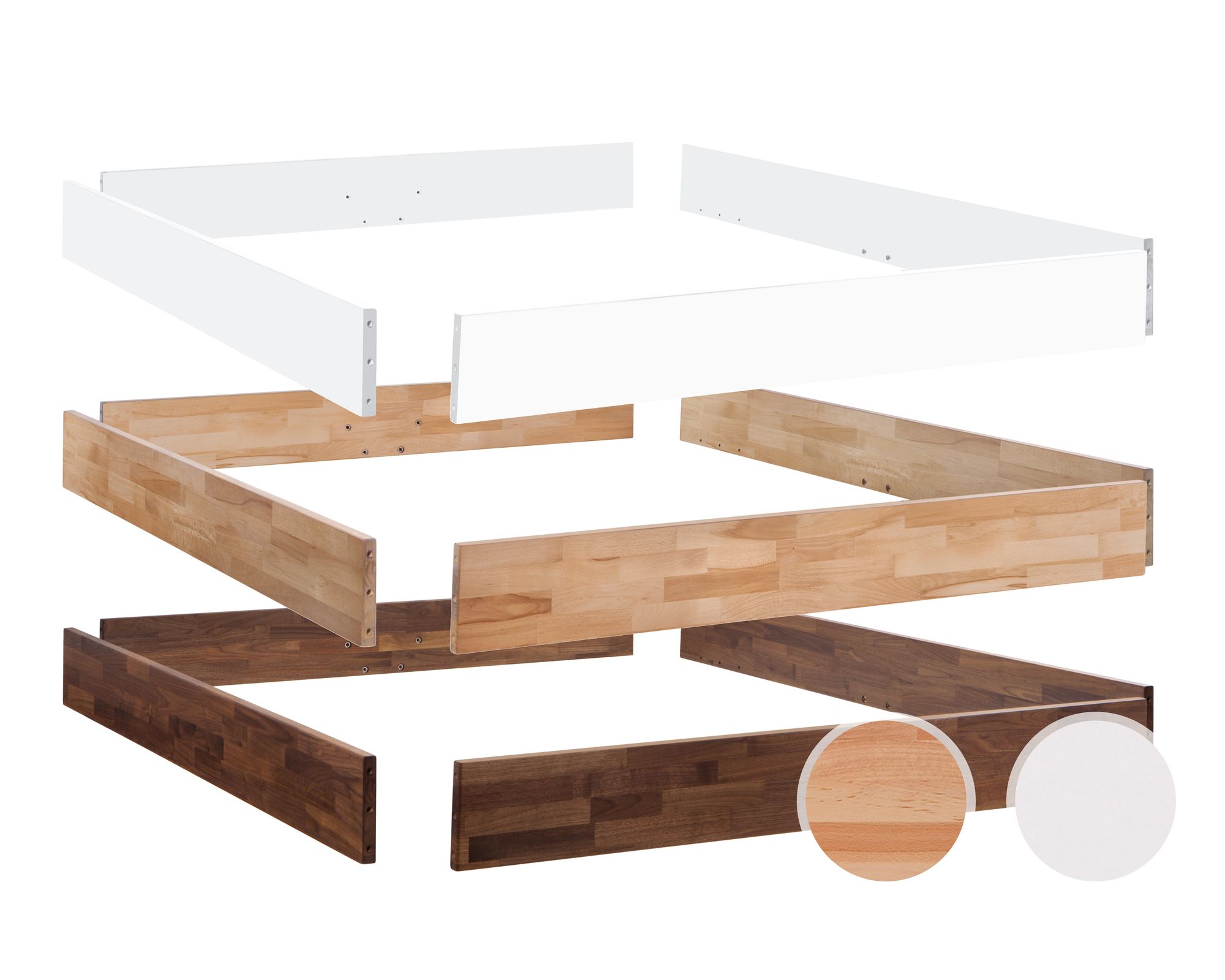 Hasena Fine-Line Bettrahmen Syma 18 180x200 cm / Kernbuche natur, geölt