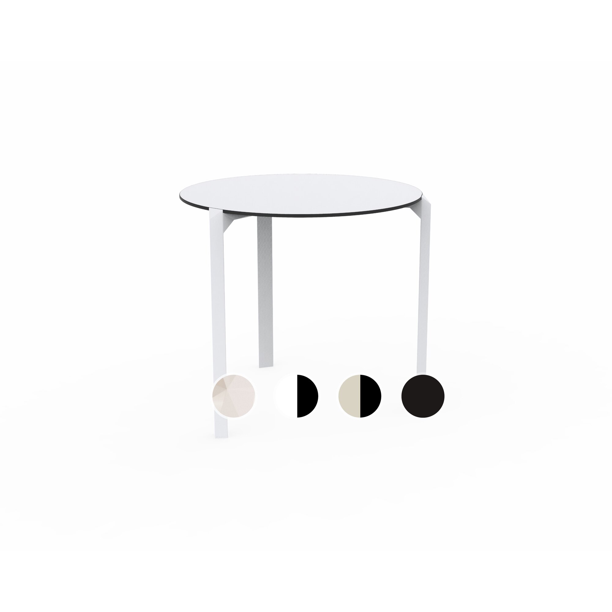 Vondom »QUARTZ« Outdoor Tisch rund White / H 73 cm / Ø 59 cm