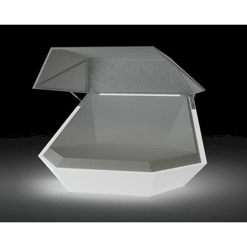 Vondom »FAZ« Outdoor Daybed inkl. Sonnenblende & LED-Beleuchtung Ecru / LED Weiss
