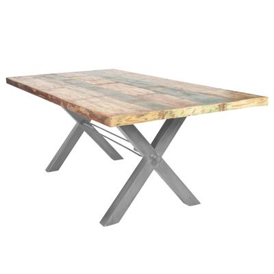 SIT Tops & Tables Esstisch Massivholz Retro lll 240x100 cm / Eisen antikschwarz