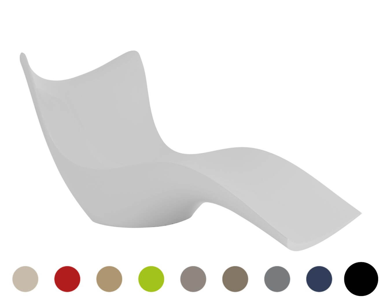 Vondom »SURF« Outdoor Liege Lackiert Hochglanz / Anthracite