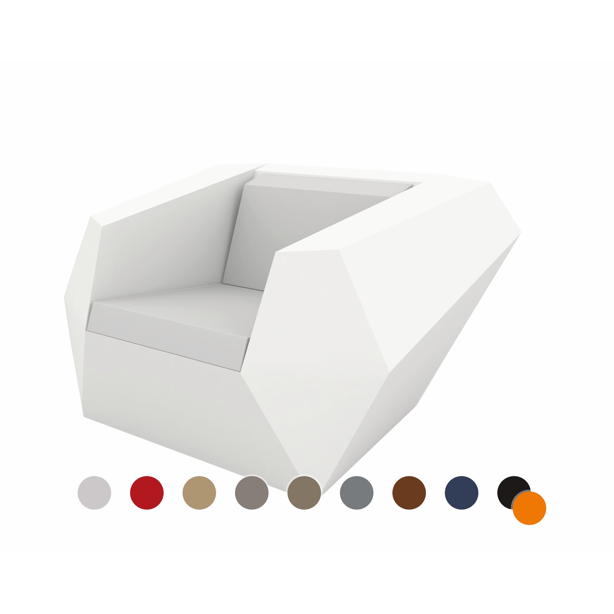 Vondom »FAZ« Outdoor Lounge Sessel Lackiert Hochglänzend / Taupe