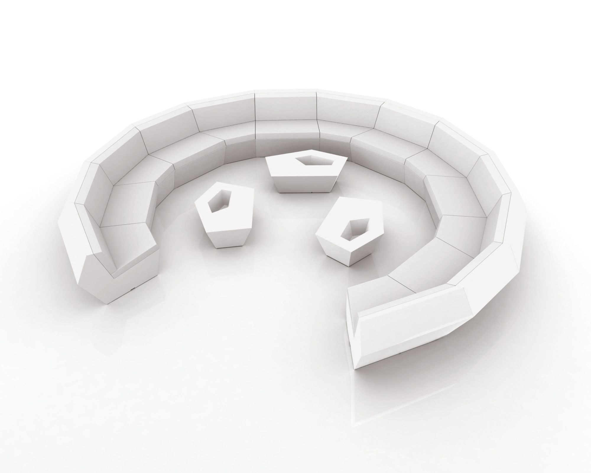 Vondom »FAZ« Outdoor Modul Eckmodul 45° / Basic matt / Anthrazit / B 120 x H 70 x T 100 cm Image