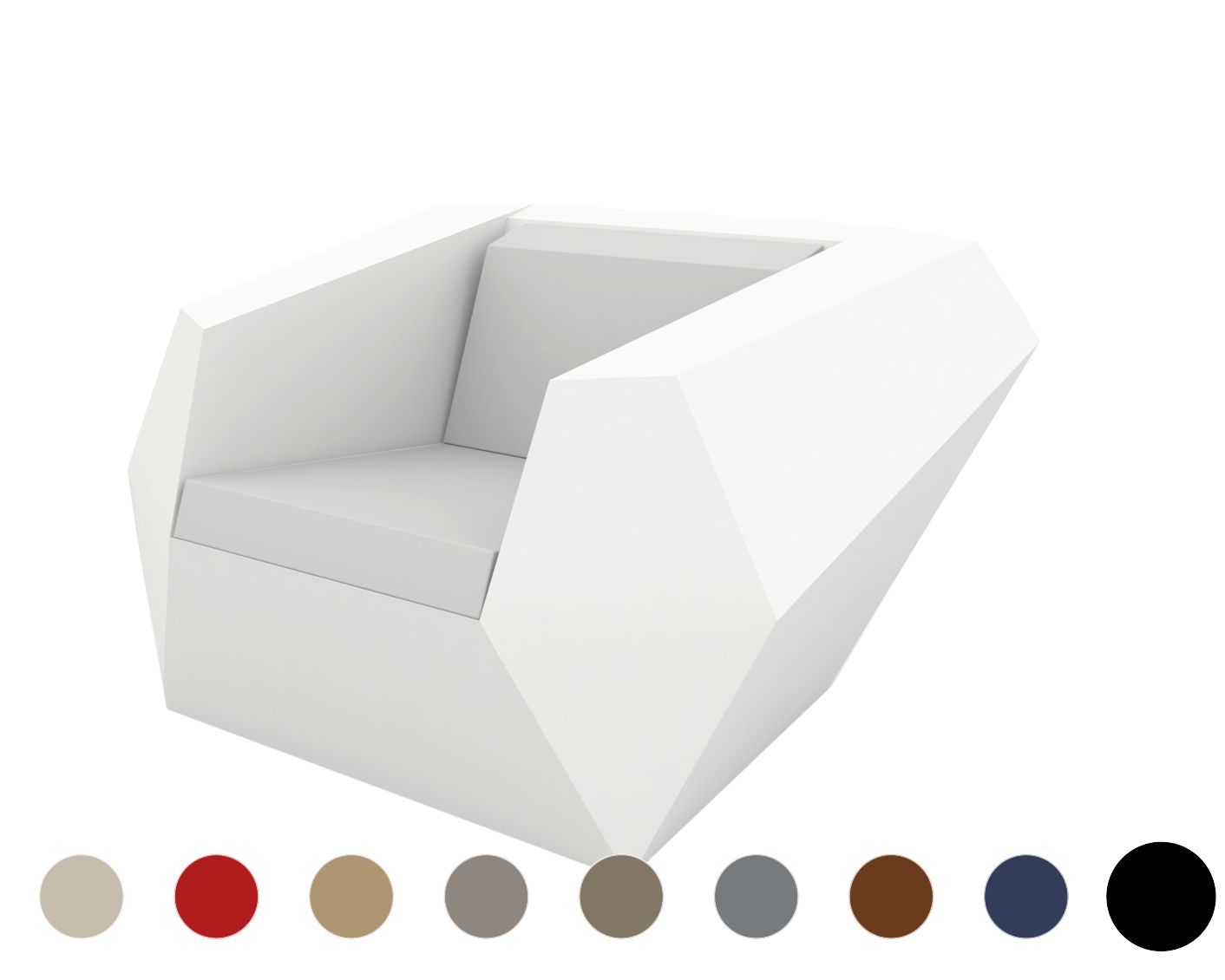 Vondom »FAZ« Outdoor Lounge Sessel Basic Matt / Ice